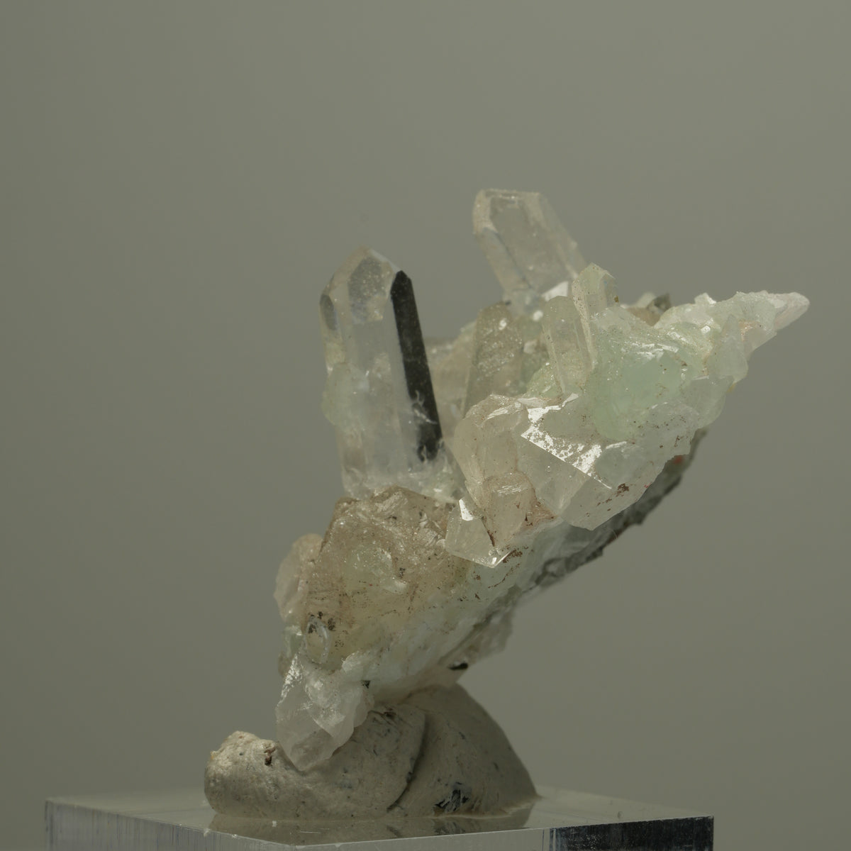 Starburst Quarz, Analcim, Calcit, Prehnit, Epidot, Matrix Streep Mine Namibia 47*43*25mm #14549