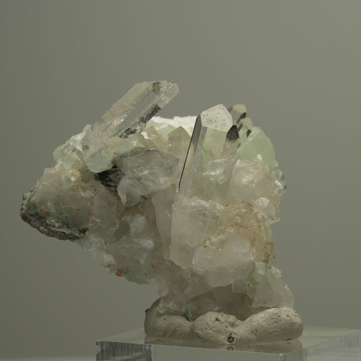 Starburst Quarz, Analcim, Calcit, Prehnit, Epidot, Matrix Streep Mine Namibia 47*43*25mm #14549