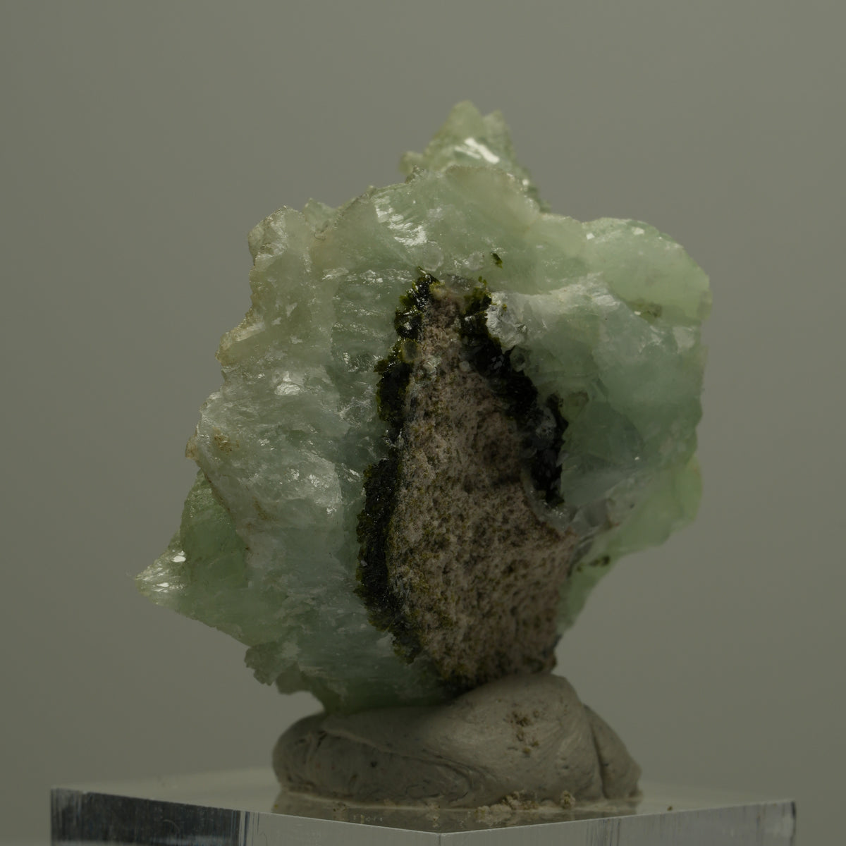 Prehnit, Quarz, Calcit, Epidot auf Matrix Streep Mine Namibia 38*37*27mm #14554