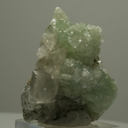 Seltene Quarz, Analcim, Prehnit, Calcit, Epidot Stufe Streep Mine Namibia 48*43*26mm #14556