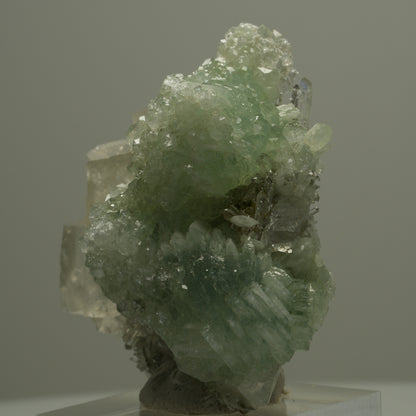 Seltene Quarz, Analcim, Prehnit, Calcit, Epidot Stufe Streep Mine Namibia 48*43*26mm #14556