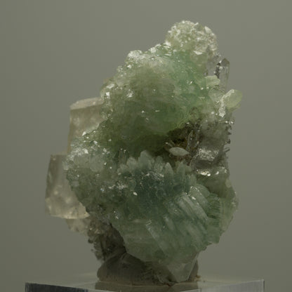 Seltene Quarz, Analcim, Prehnit, Calcit, Epidot Stufe Streep Mine Namibia 48*43*26mm #14556