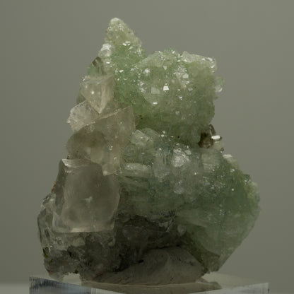 Seltene Quarz, Analcim, Prehnit, Calcit, Epidot Stufe Streep Mine Namibia 48*43*26mm #14556