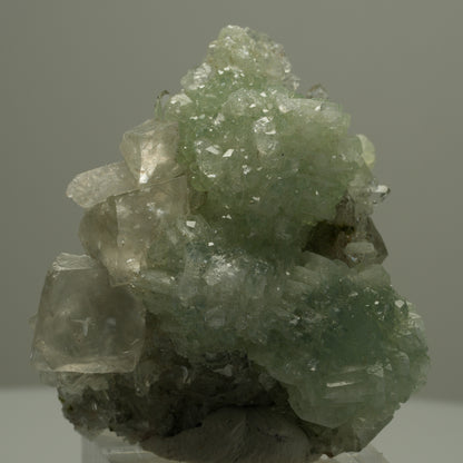 Seltene Quarz, Analcim, Prehnit, Calcit, Epidot Stufe Streep Mine Namibia 48*43*26mm #14556