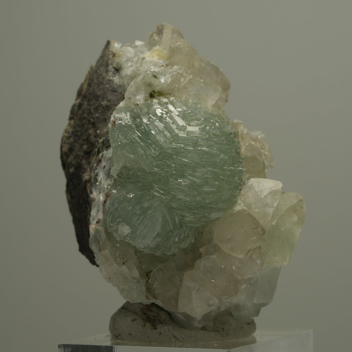 Seltene Prehnit, Calcit, Epidot Stufe Streep Mine, Goboboseb, Namibia 53*38*33mm #14558