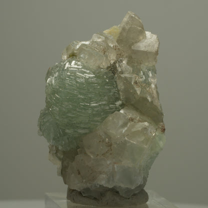 Seltene Prehnit, Calcit, Epidot Stufe Streep Mine, Goboboseb, Namibia 53*38*33mm #14558