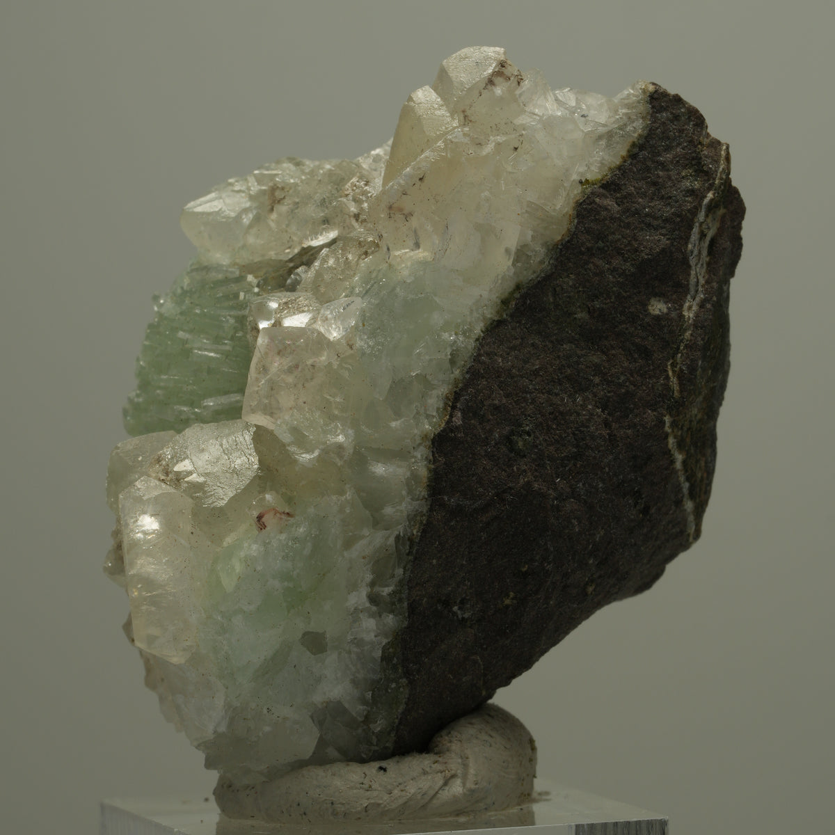 Seltene Prehnit, Calcit, Epidot Stufe Streep Mine, Goboboseb, Namibia 53*38*33mm #14558