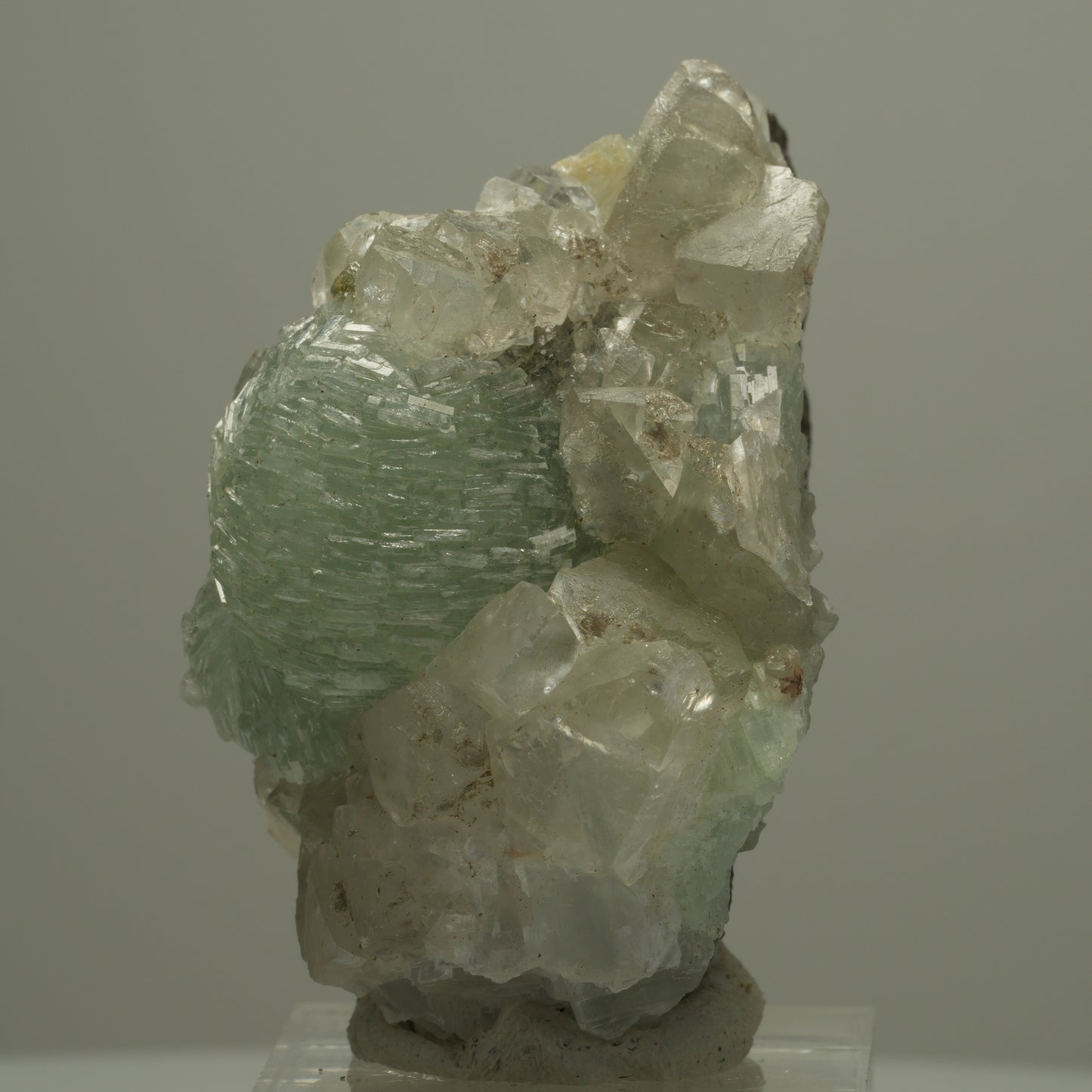 Seltene Prehnit, Calcit, Epidot Stufe Streep Mine, Goboboseb, Namibia 53*38*33mm #14558
