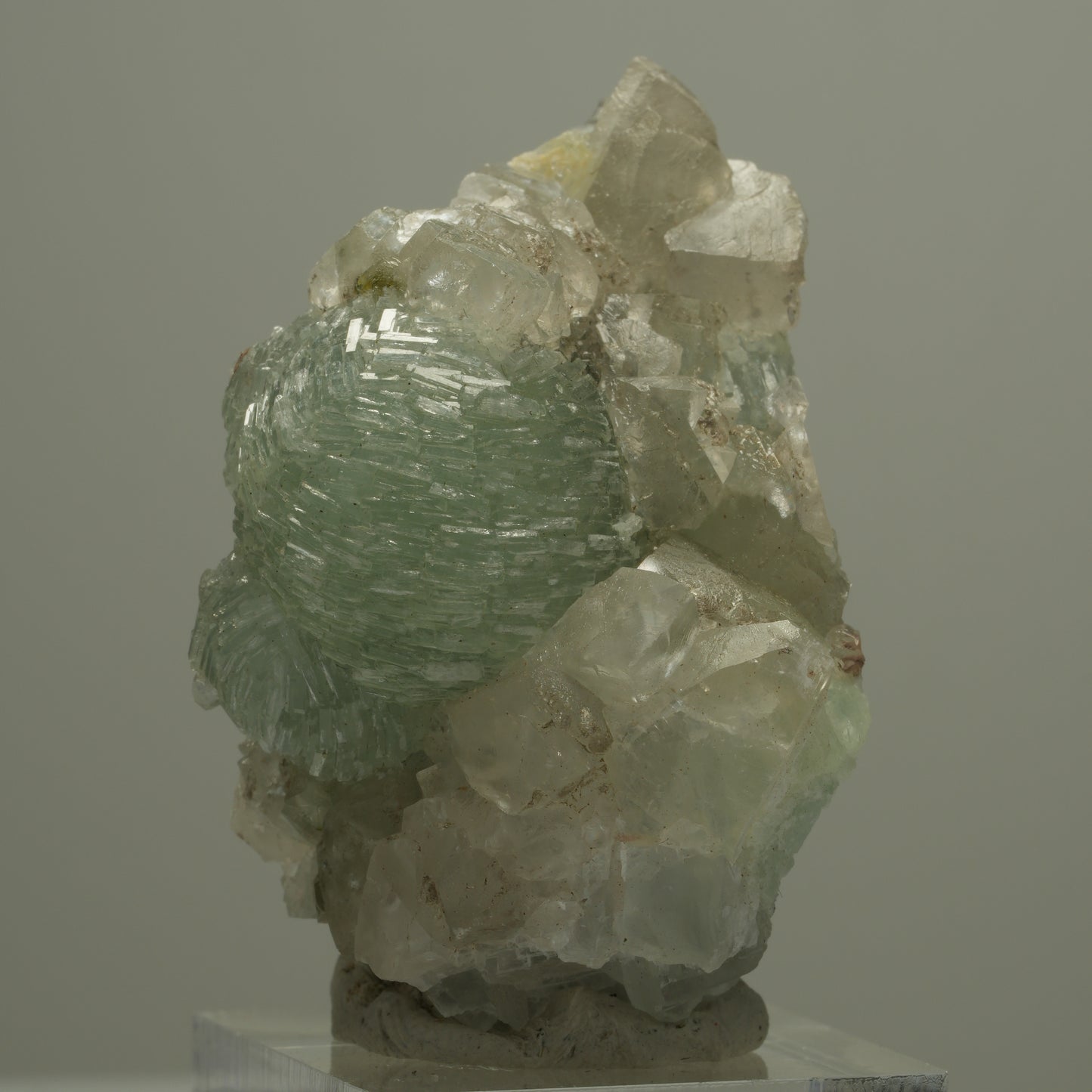 Seltene Prehnit, Calcit, Epidot Stufe Streep Mine, Goboboseb, Namibia 53*38*33mm #14558