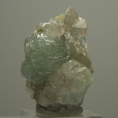 Seltene Prehnit, Calcit, Epidot Stufe Streep Mine, Goboboseb, Namibia 53*38*33mm #14558