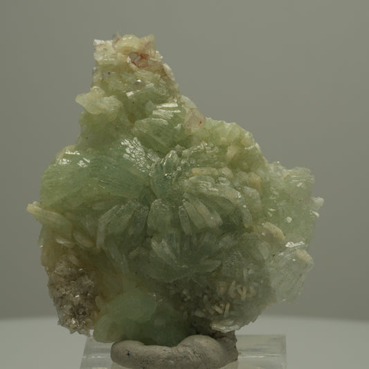 Prehnit, Harlekin Quarz, Epidot auf Matrix Streep Mine, Goboboseb, Namibia 51*42*11mm #14559