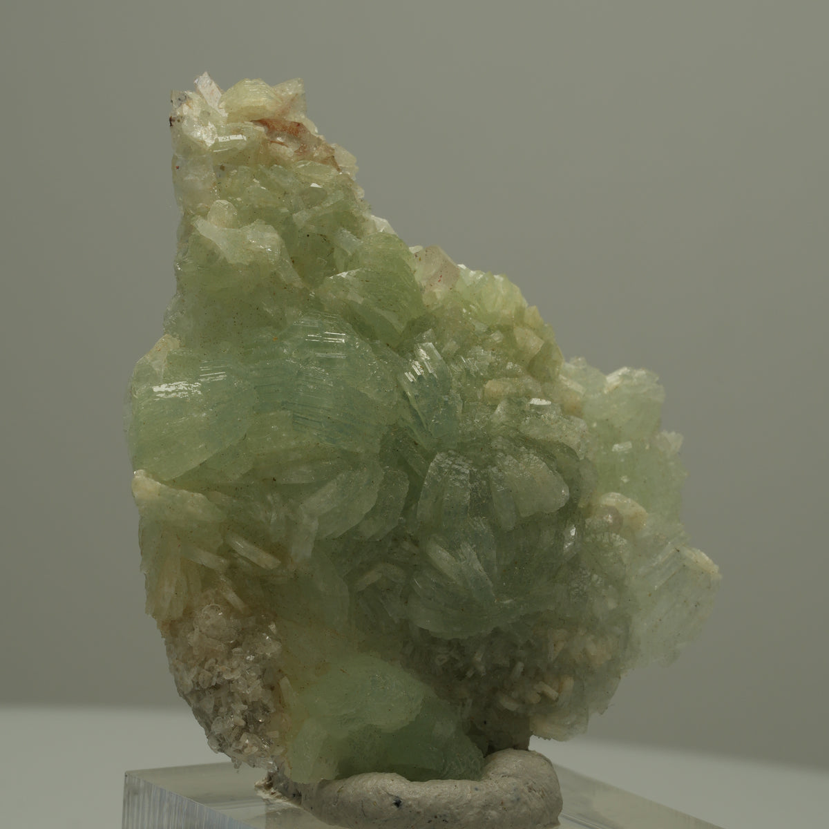 Prehnit, Harlekin Quarz, Epidot auf Matrix Streep Mine, Goboboseb, Namibia 51*42*11mm #14559