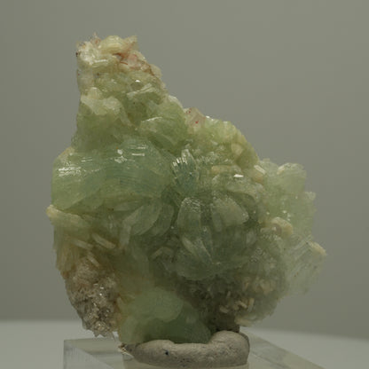Prehnit, Harlekin Quarz, Epidot auf Matrix Streep Mine, Goboboseb, Namibia 51*42*11mm #14559