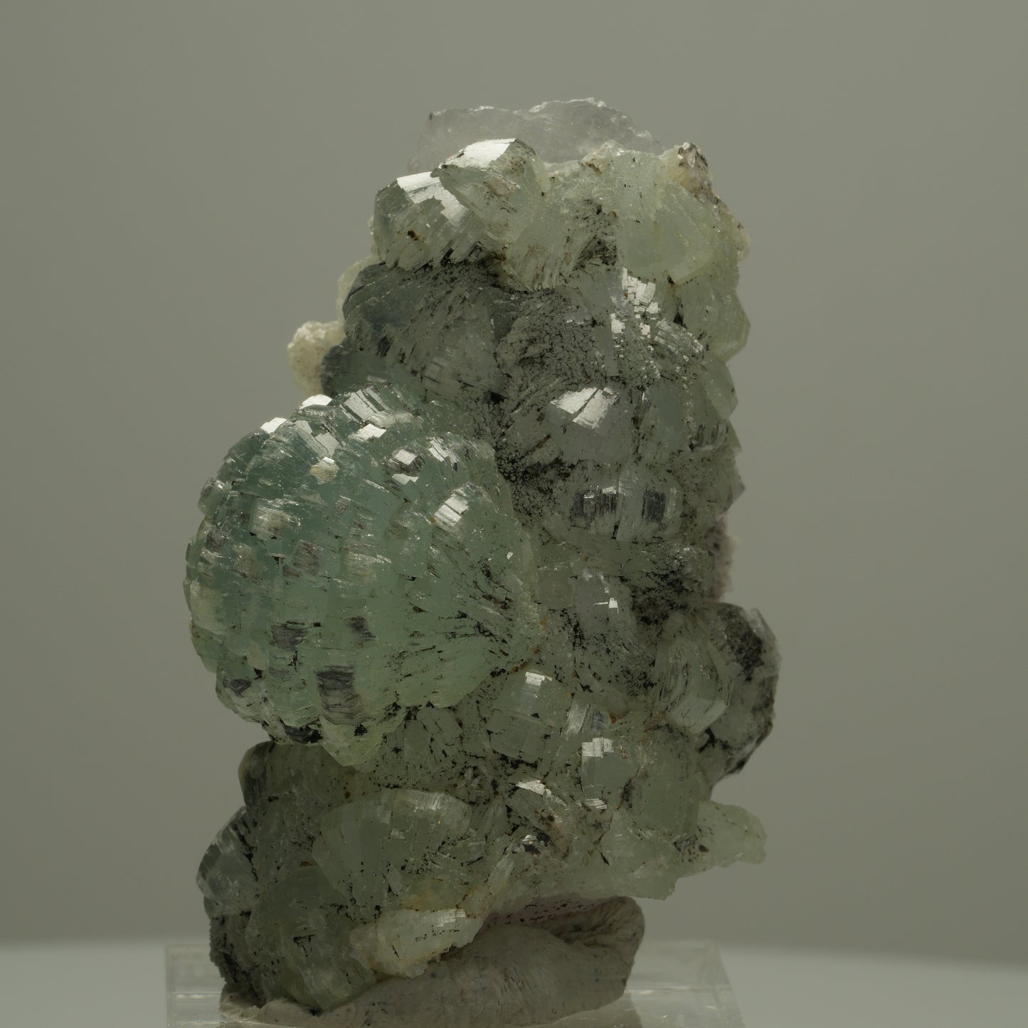 Phantom Amethyst mit Prehnit, Hämatit Streep Mine, Goboboseb, Namibia 51*30*25mm #14560
