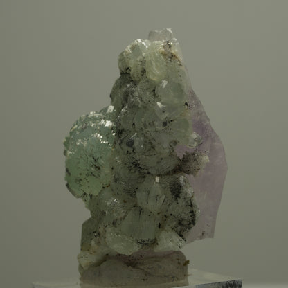 Phantom Amethyst mit Prehnit, Hämatit Streep Mine, Goboboseb, Namibia 51*30*25mm #14560