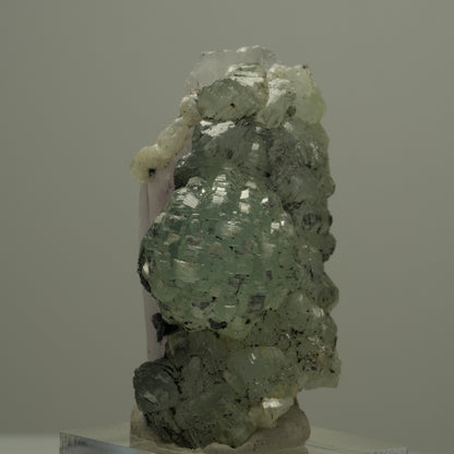 Phantom Amethyst mit Prehnit, Hämatit Streep Mine, Goboboseb, Namibia 51*30*25mm #14560