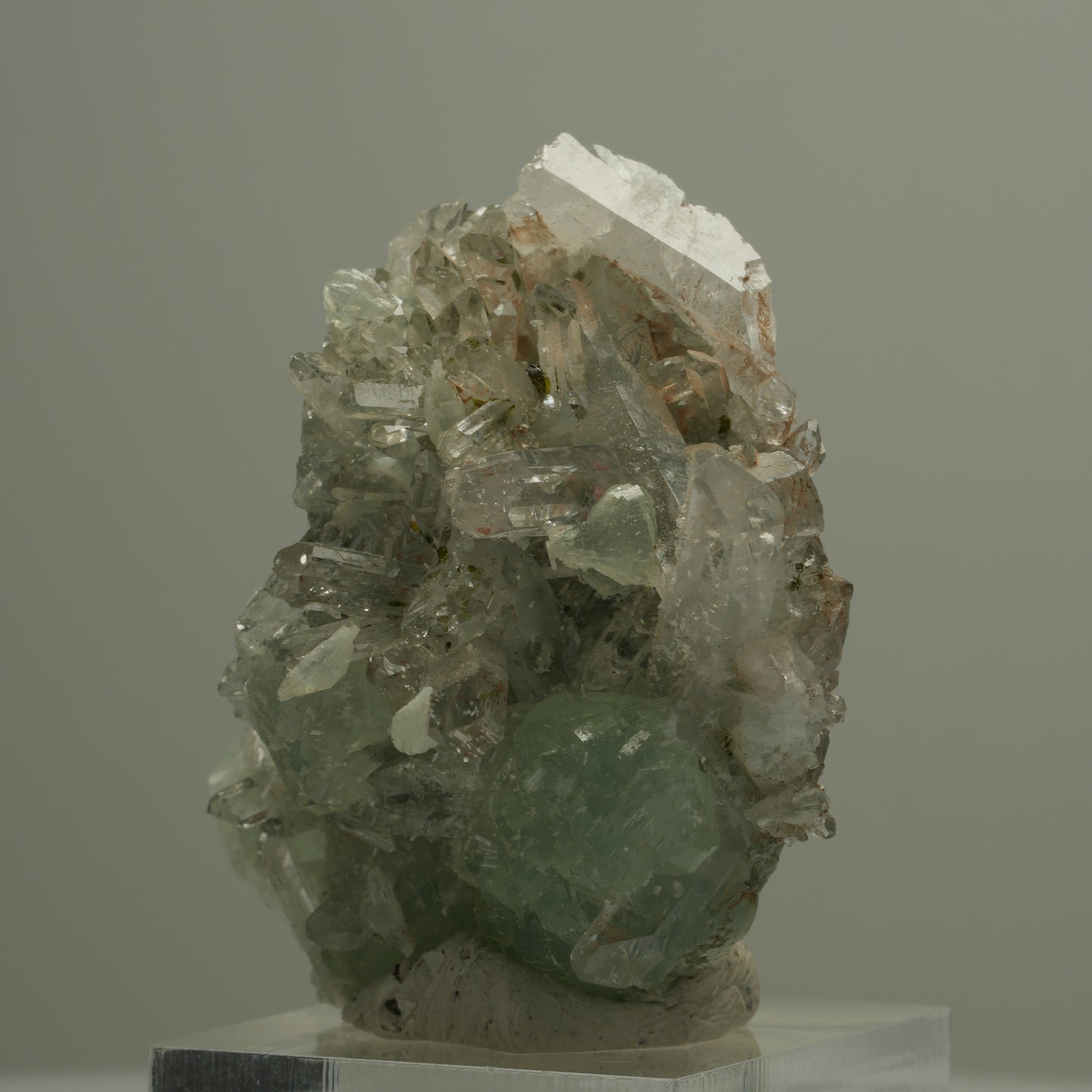 Harlekin Starburst Quarz, Prehnit, Epidot Stufe Streep Mine Namibia 46*38*29mm #14563