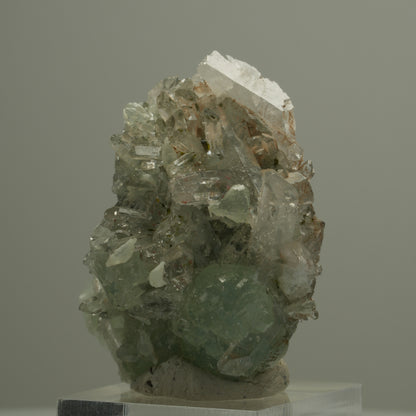 Harlekin Starburst Quarz, Prehnit, Epidot Stufe Streep Mine Namibia 46*38*29mm #14563
