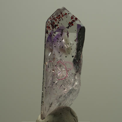 Enhydro Harlekin Phantom Amethyst Spitze, 2x Blase Streep Mine, Namibia 51*15*15mm #14564