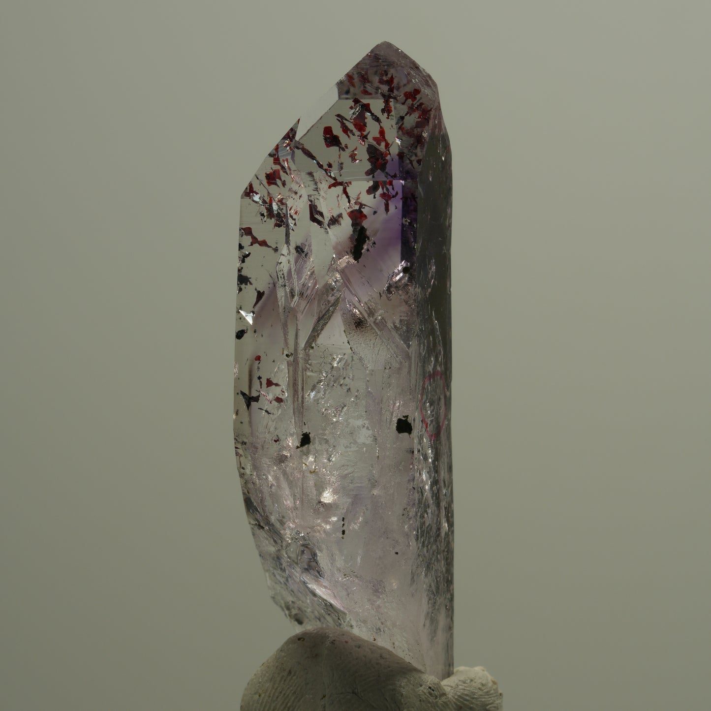 Enhydro Harlekin Phantom Amethyst Spitze, 2x Blase Streep Mine, Namibia 51*15*15mm #14564
