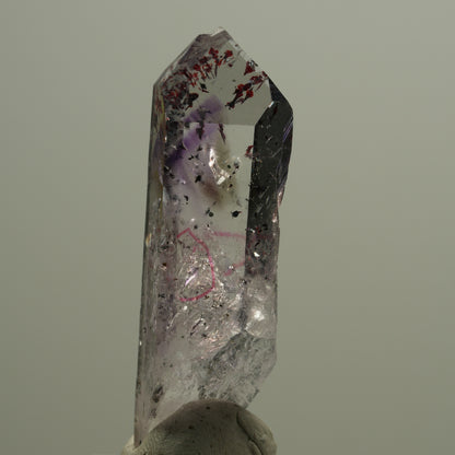 Enhydro Harlekin Phantom Amethyst Spitze, 2x Blase Streep Mine, Namibia 51*15*15mm #14564