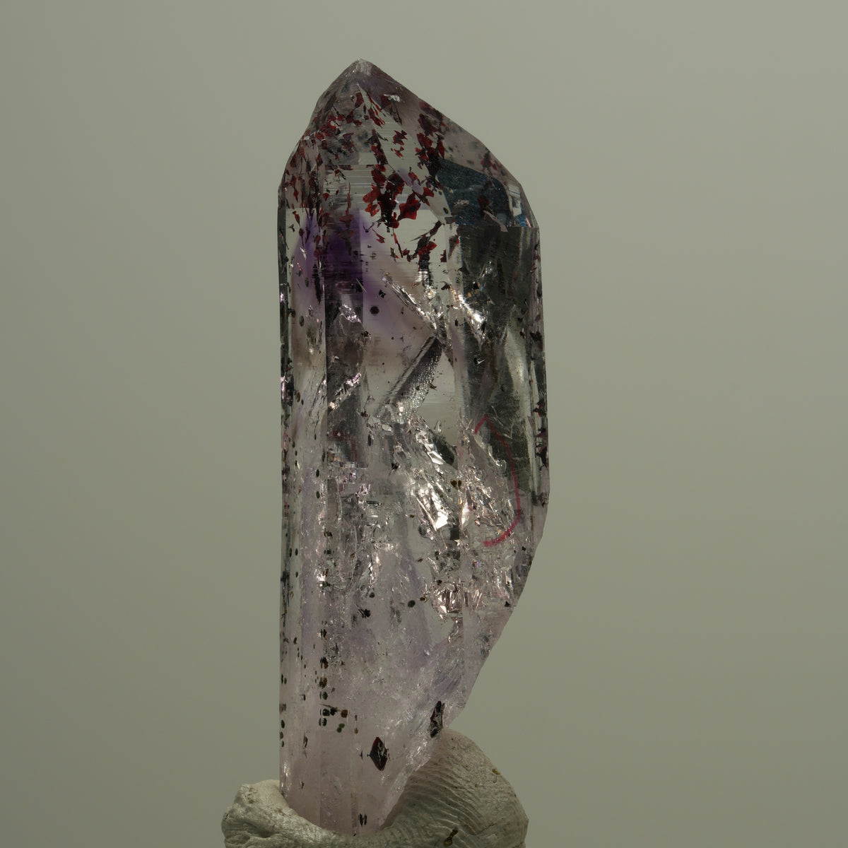 Enhydro Harlekin Phantom Amethyst Spitze, 2x Blase Streep Mine, Namibia 51*15*15mm #14564