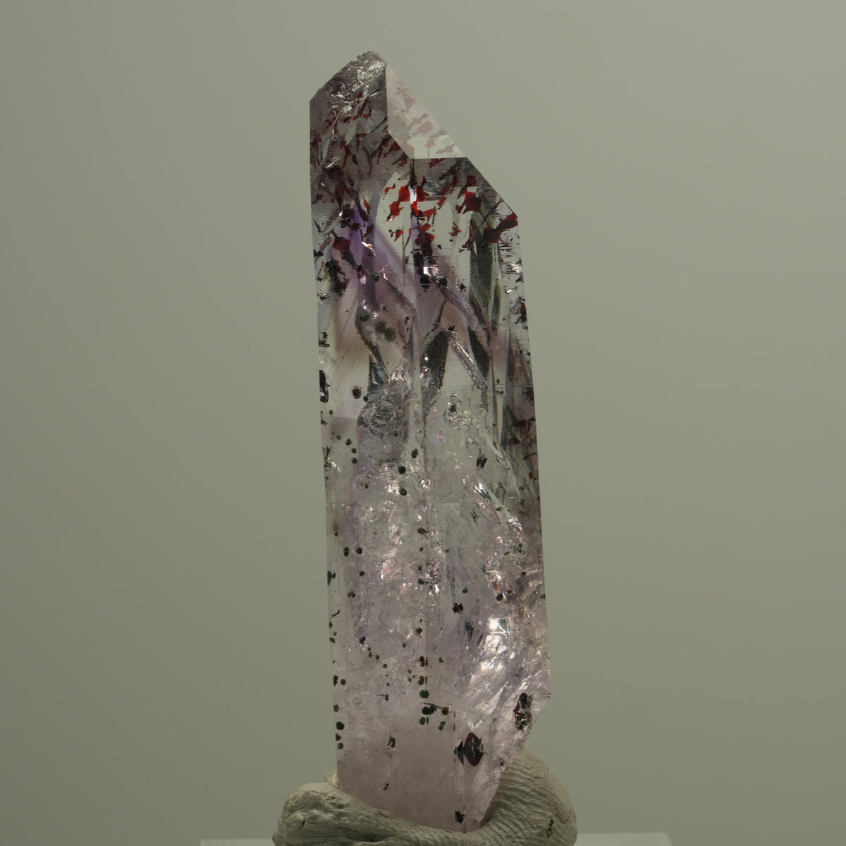 Enhydro Harlekin Phantom Amethyst Spitze, 2x Blase Streep Mine, Namibia 51*15*15mm #14564