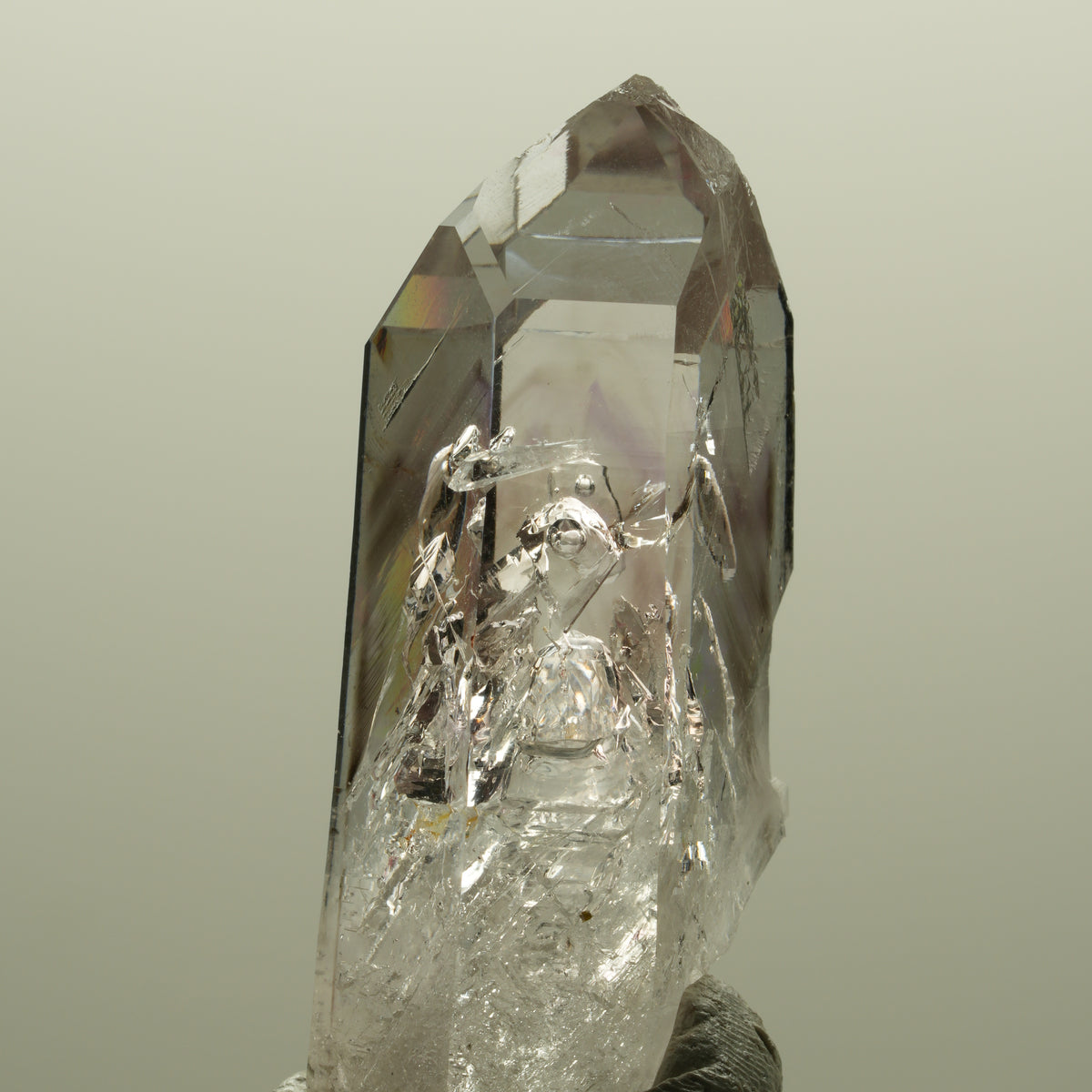 Enhydro Skelett Phantom Amethyst Spitze, 3x Blase Streep Mine Namibia 46*23*15mm #14565