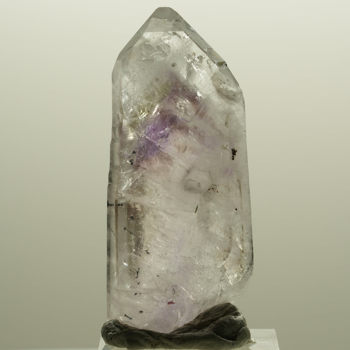 Harlekin Phantom Amethyst mit Analcim Streep Mine, Goboboseb, Namibia 54*24*14mm #14569