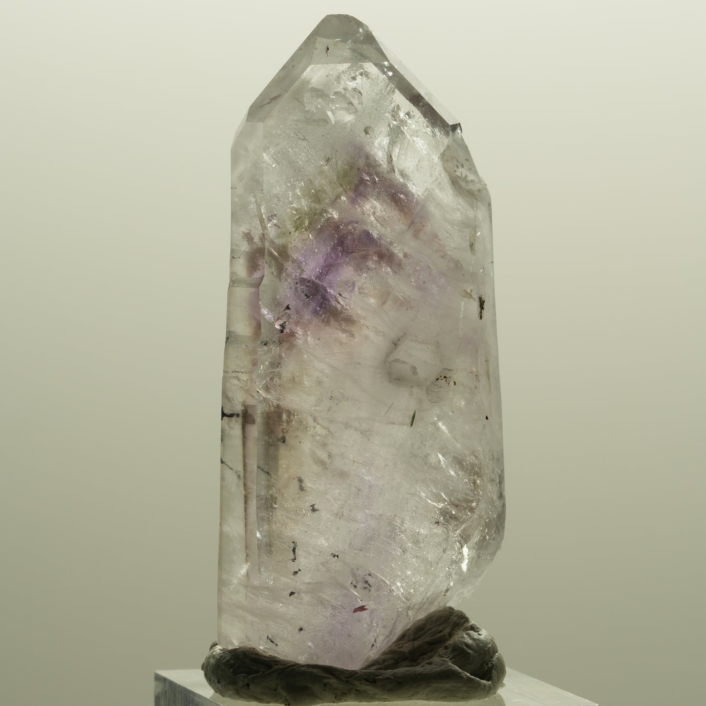 Harlekin Phantom Amethyst mit Analcim Streep Mine, Goboboseb, Namibia 54*24*14mm #14569
