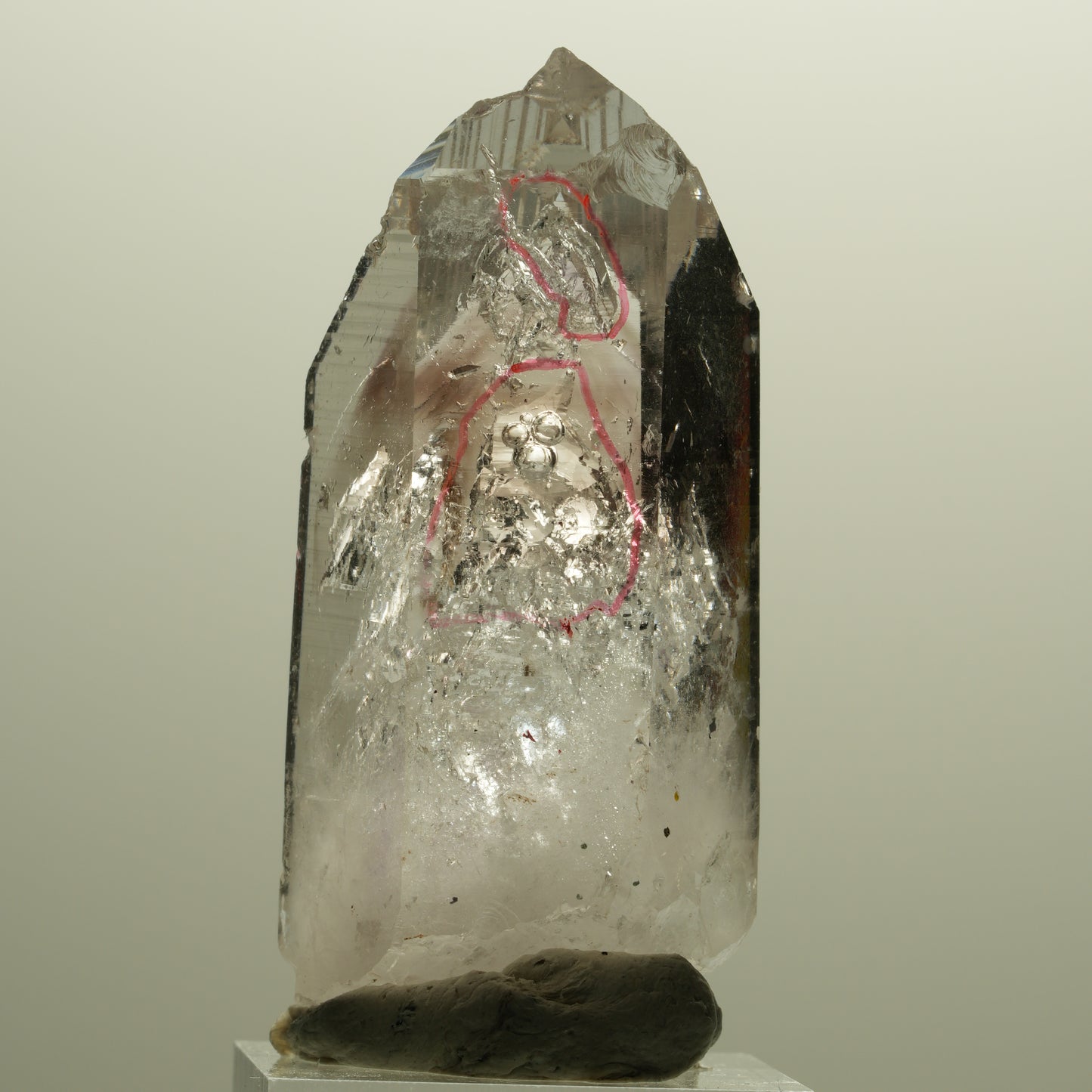 Enhydro Lemurian Phantom Amethyst, 6x Blase + Partikel Streep Mine, Namibia 56*25*24mm #14570