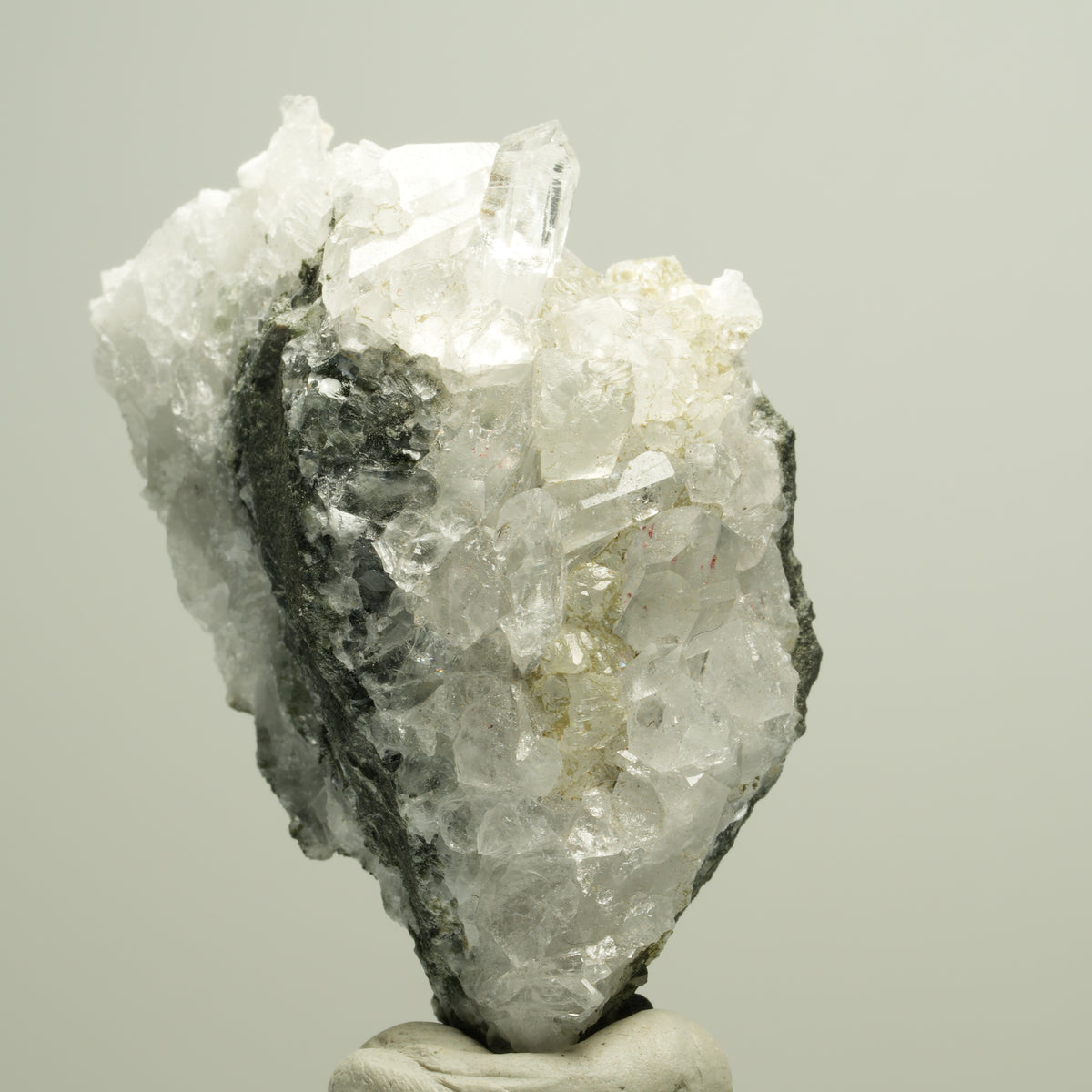 Harlekin Starburst Quarz, Calcit, Epidot auf Matrix Streep Mine, Namibia 59*37*22mm #14630