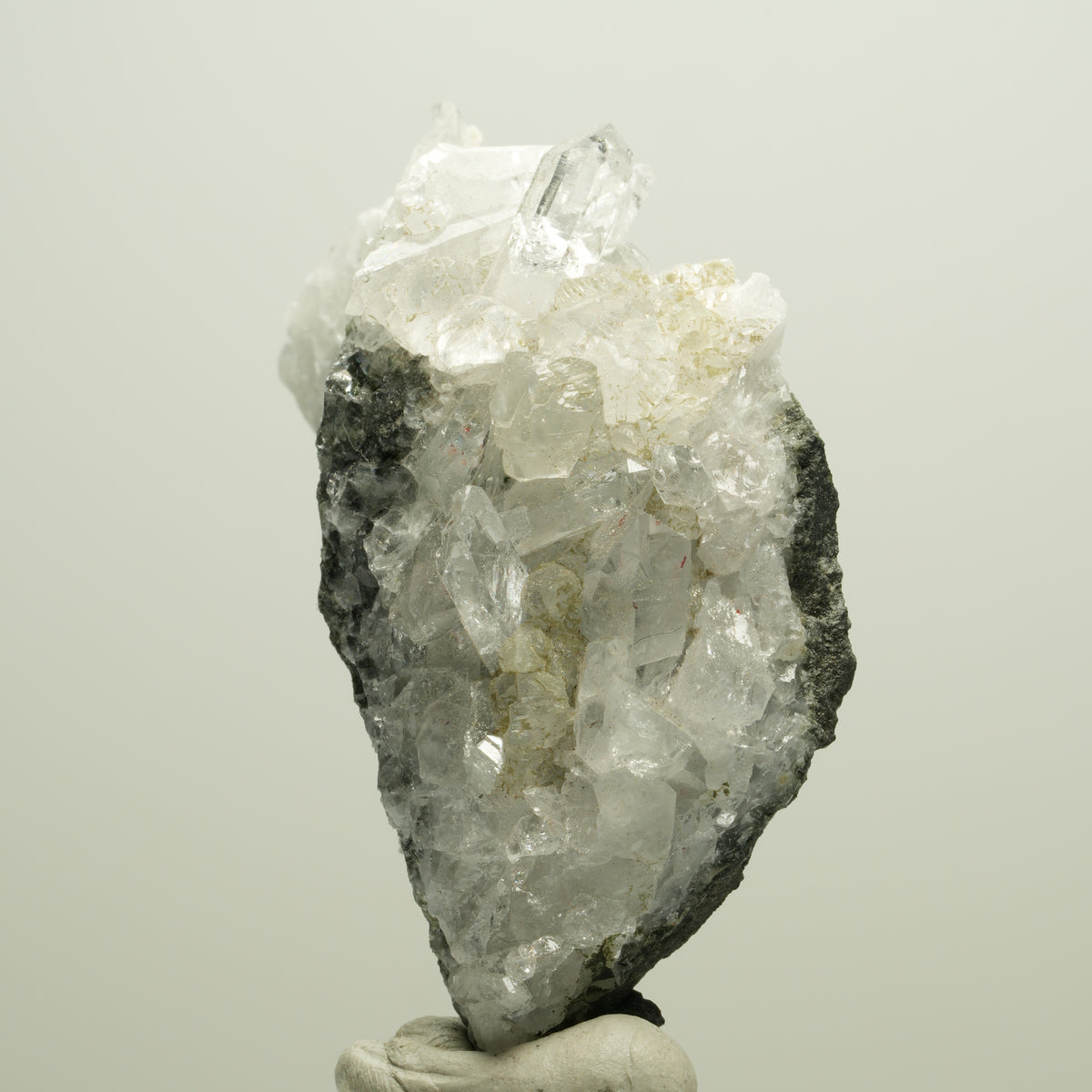 Harlekin Starburst Quarz, Calcit, Epidot auf Matrix Streep Mine, Namibia 59*37*22mm #14630