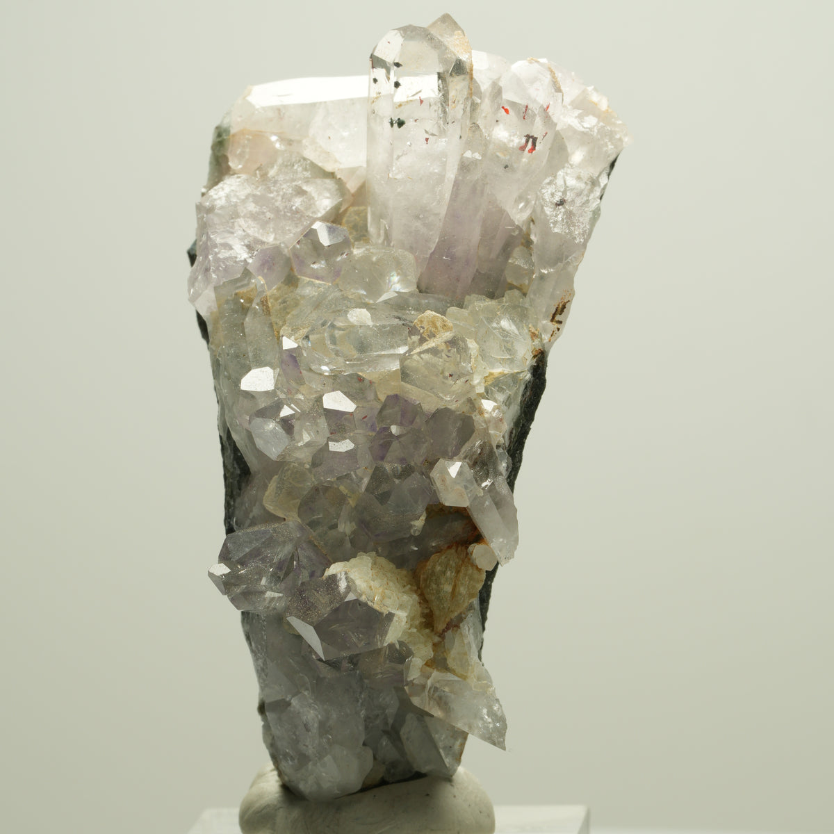 Harlekin Phantom Amethyst, Prehnit, Epidot auf Matrix Streep Mine, Namibia 63*35*25mm #14631