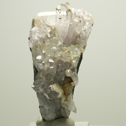 Harlekin Phantom Amethyst, Prehnit, Epidot auf Matrix Streep Mine, Namibia 63*35*25mm #14631