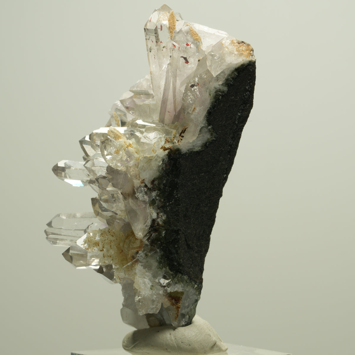 Harlekin Phantom Amethyst, Prehnit, Epidot auf Matrix Streep Mine, Namibia 63*35*25mm #14631