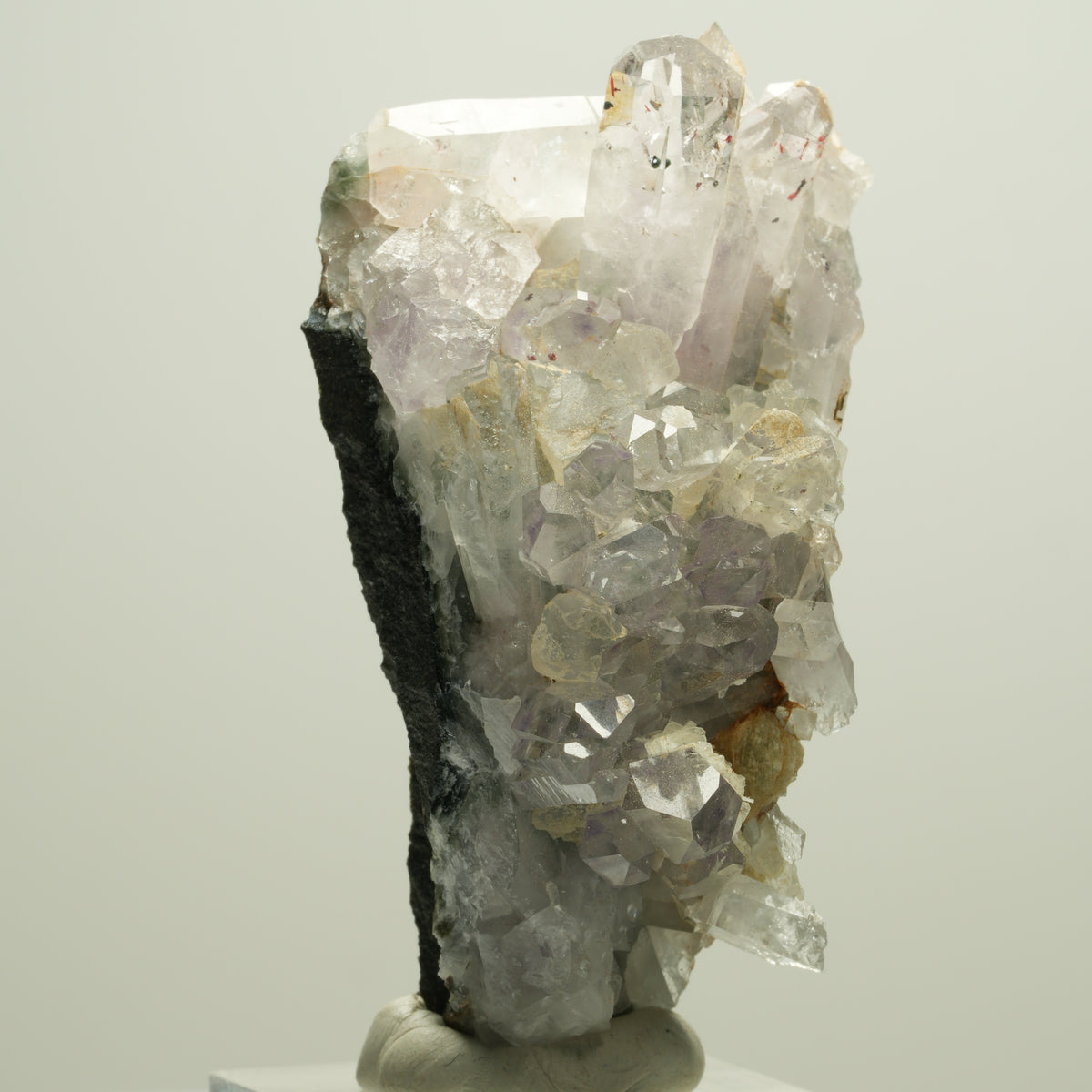 Harlekin Phantom Amethyst, Prehnit, Epidot auf Matrix Streep Mine, Namibia 63*35*25mm #14631