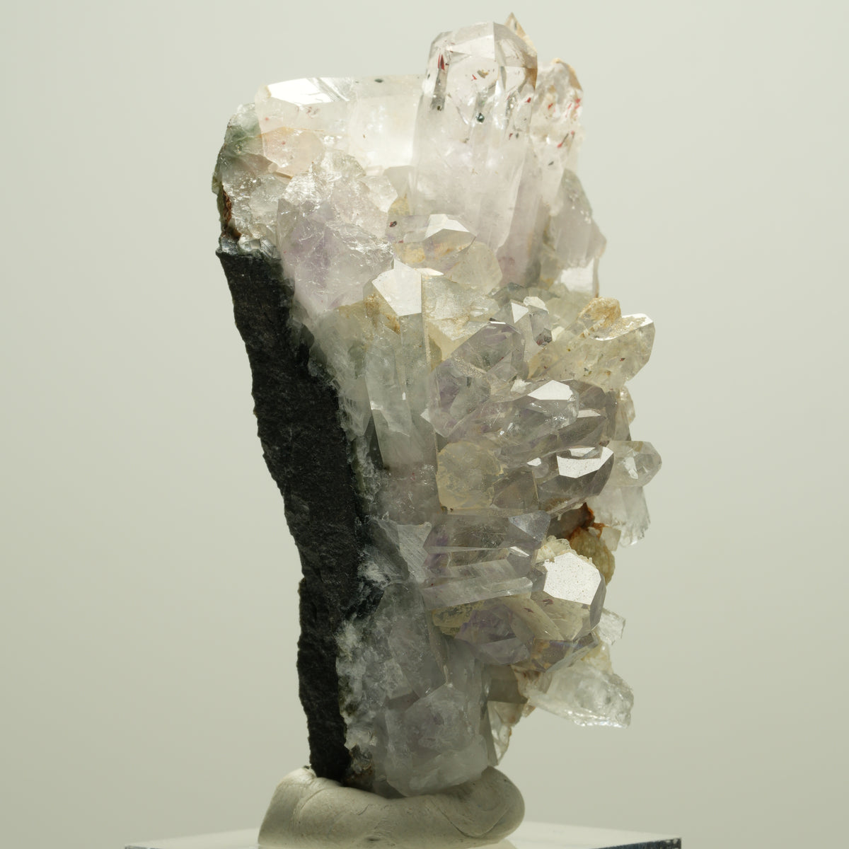 Harlekin Phantom Amethyst, Prehnit, Epidot auf Matrix Streep Mine, Namibia 63*35*25mm #14631