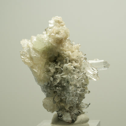 Starburst Quarz, Prehnit, Calcit, Analcim, Epidot, Matrix Streep Mine, Namibia 56*41*30mm #14632
