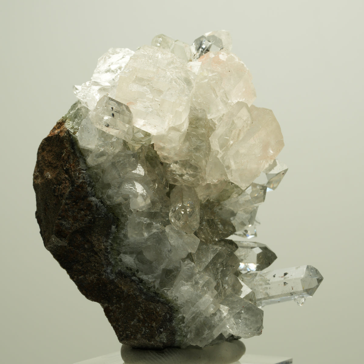 Harlekin Starburst Quarz, Calcit, Analcim, Epidot, Matrix Streep Mine, Namibia 57*44*35mm #14633