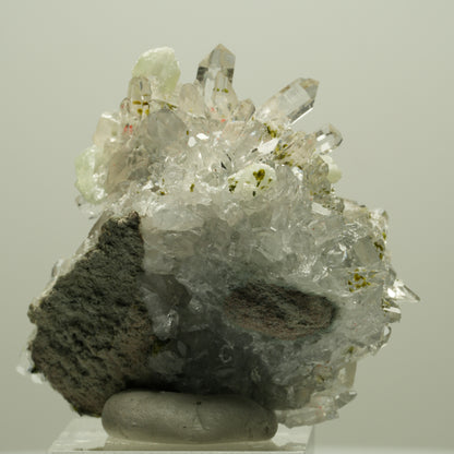 Harlekin Starburst Quarz, Prehnit, Calcit, Epidot Matrix Streep Mine, Namibia 50*50*27mm #14638