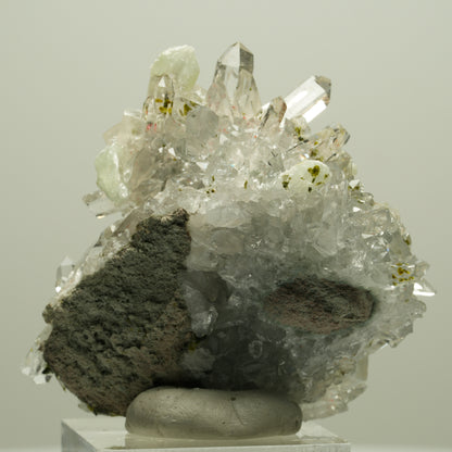 Harlekin Starburst Quarz, Prehnit, Calcit, Epidot Matrix Streep Mine, Namibia 50*50*27mm #14638