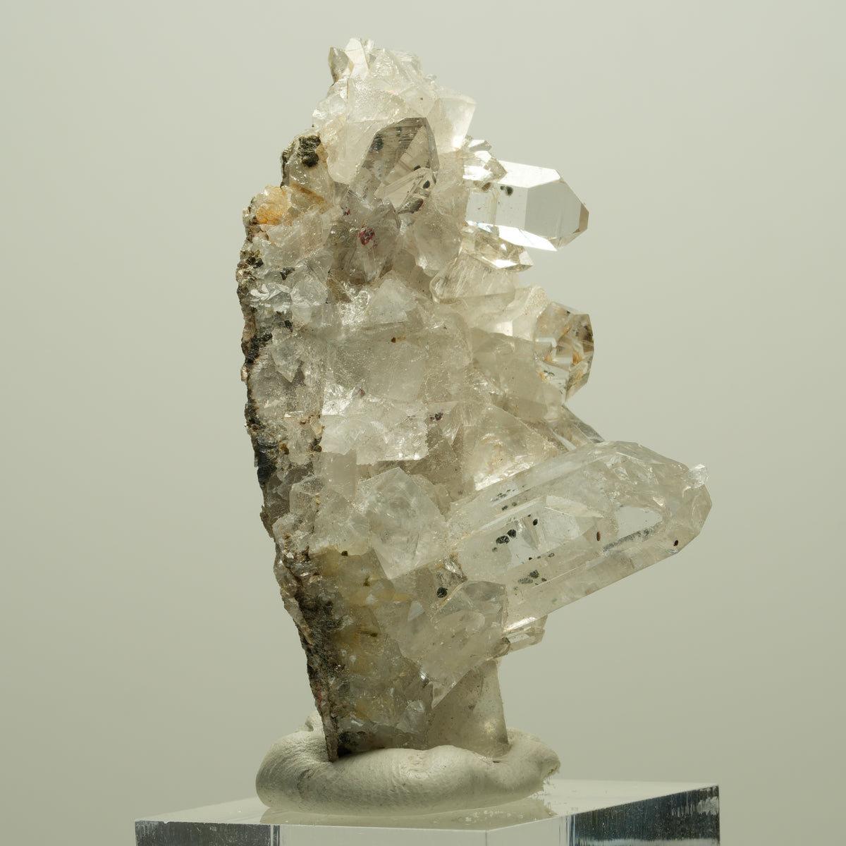 Harlekin Starburst Quarz, Calcit, Analcim auf Matrix Streep Mine, Namibia 54*31*32mm #14639