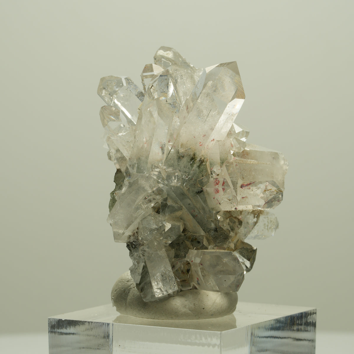 Harlekin Starburst Quarz, Prehnit, Analcim, Epidot, Matrix Streep Mine, Namibia 41*35*28mm #14641