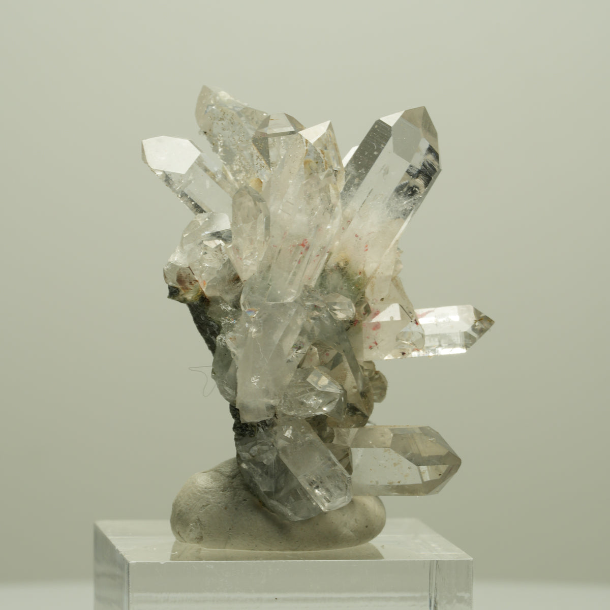 Harlekin Starburst Quarz, Prehnit, Analcim, Epidot, Matrix Streep Mine, Namibia 41*35*28mm #14641