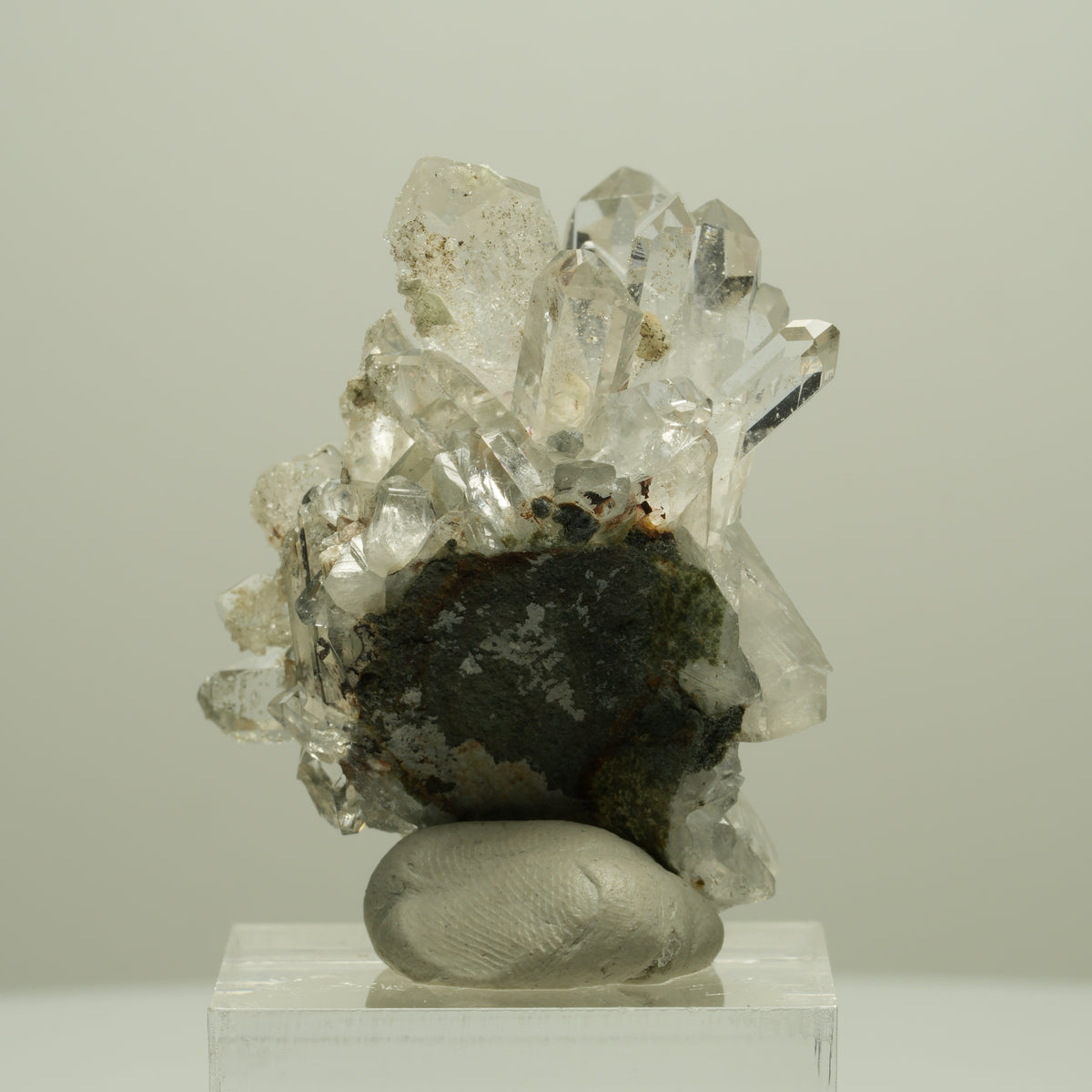 Harlekin Starburst Quarz, Prehnit, Analcim, Epidot, Matrix Streep Mine, Namibia 41*35*28mm #14641