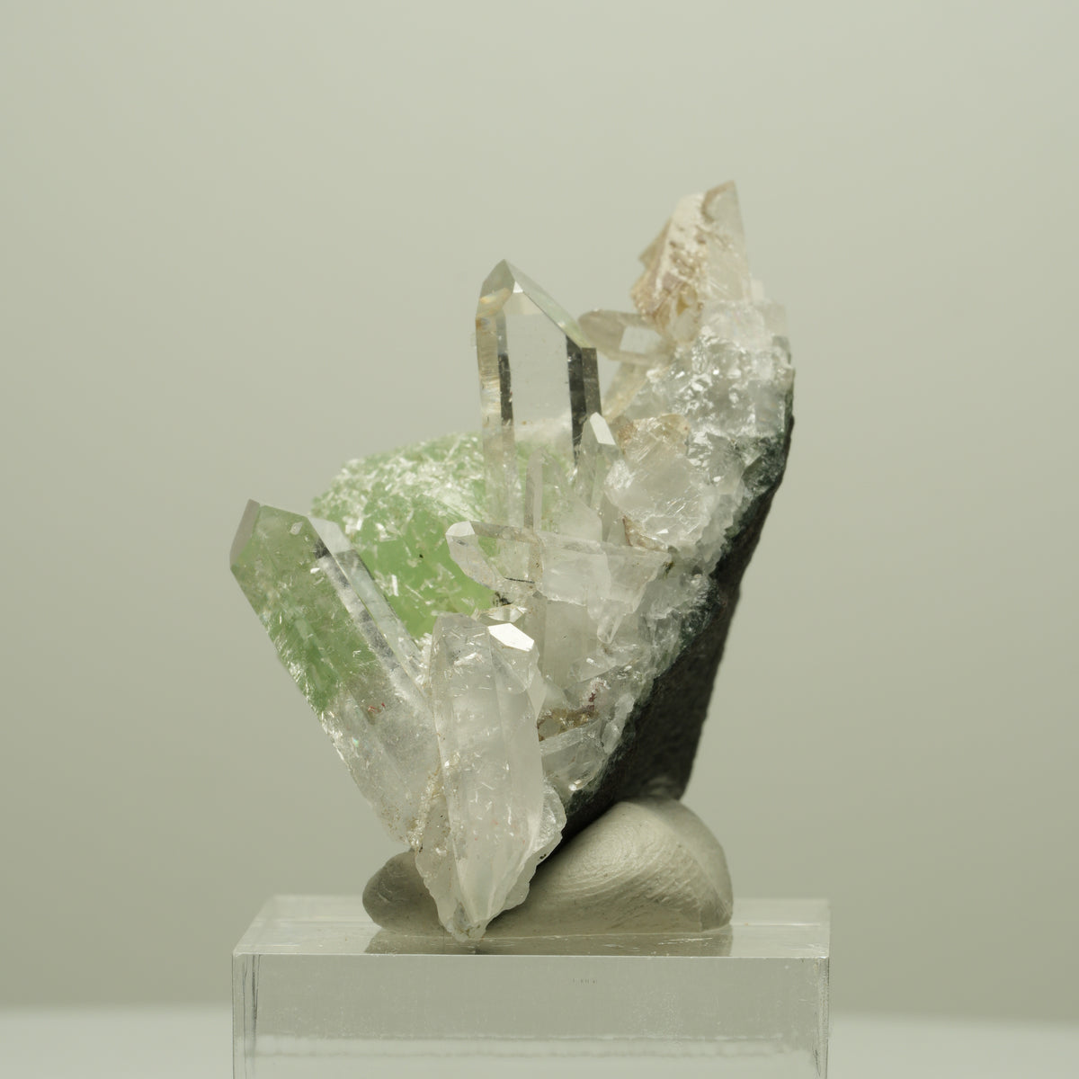 Starburst Quarz, Prehnit, Analcim, Epidot auf Matrix Streep Mine, Namibia 55*32*26mm #14643