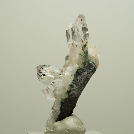 Harlekin Starburst Quarz, Prehnit, Calcit, Epidot, Matrix Streep Mine, Namibia 52*29*19mm #14644