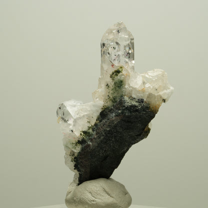 Harlekin Starburst Quarz, Prehnit, Calcit, Epidot, Matrix Streep Mine, Namibia 52*29*19mm #14644