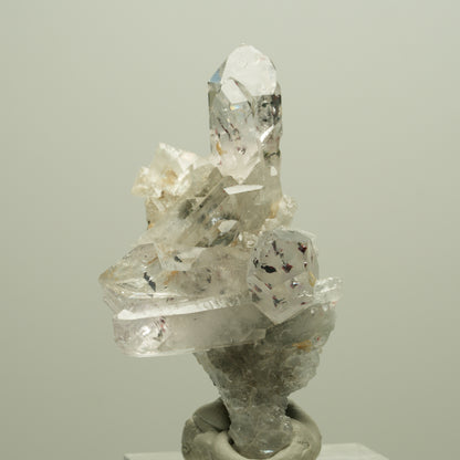 Harlekin Starburst Quarz, Prehnit, Calcit, Epidot, Matrix Streep Mine, Namibia 52*29*19mm #14644